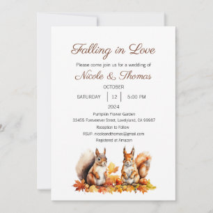 Tomber dans l'amour Faire-part de mariage, automne