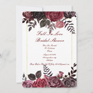 TOMBER DANS L'AMOUR FÊTE DES MARIÉES INVITATION FL