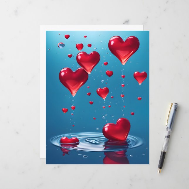 tomber les coeurs brillants de l'amour (Devant/Arrière en situation)