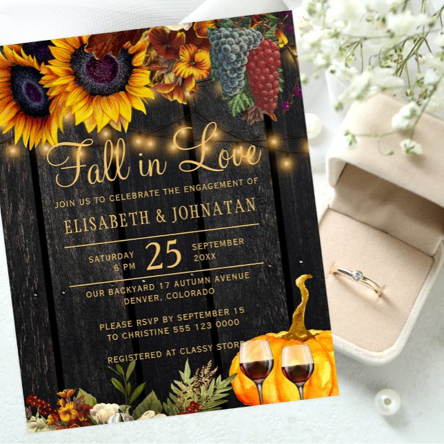 Tombez amoureux Invitation à une fête de fiançaill (Créateur téléchargé)