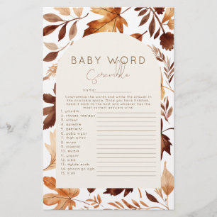 Tombez Amoureux Jeu de Baby Shower 'Mots Embrouill
