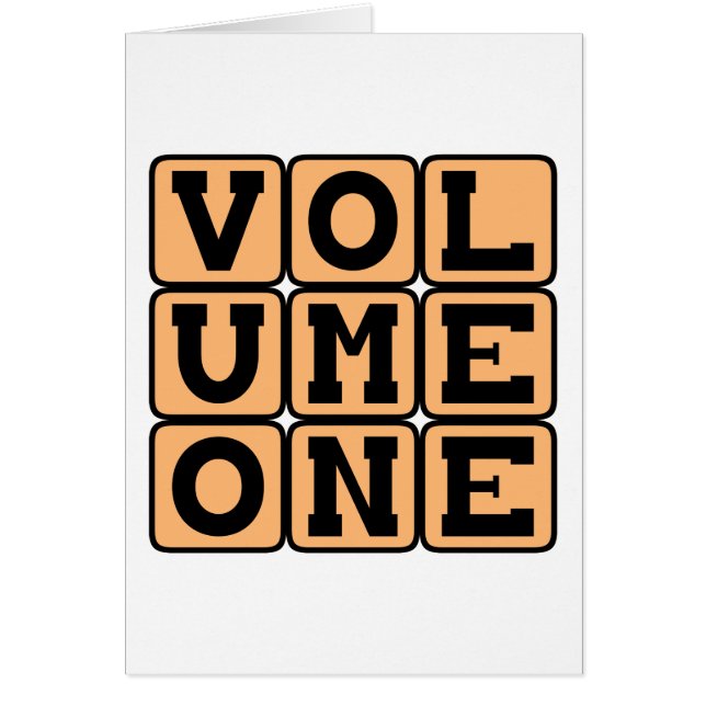 Tome un, Premier Volume (Devant)