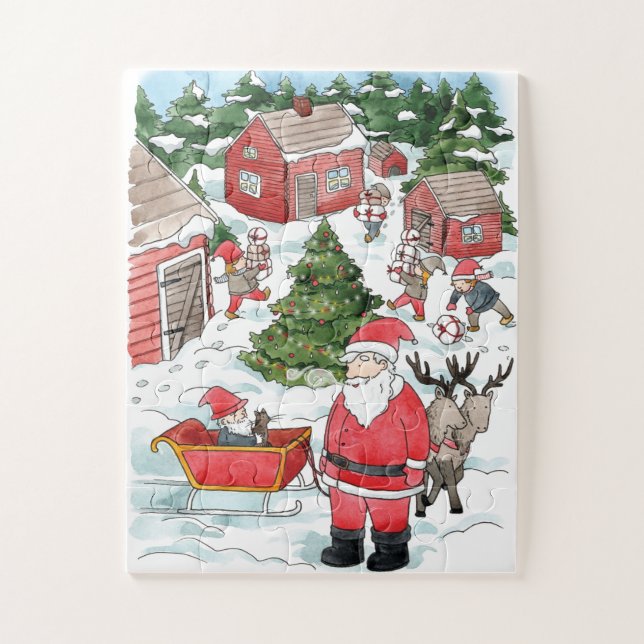 Tomten and Santa Puzzle for Children aged 3+ (Vertical)