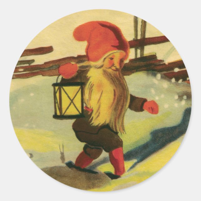 Tomten autocollants ronds (Devant)