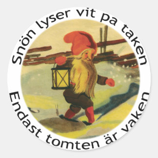 Tomten stickers avec le poème Viktor Rydberg