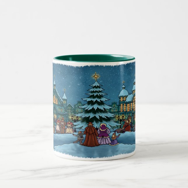 ton de la tasse deux de ville de Noël (Centre)