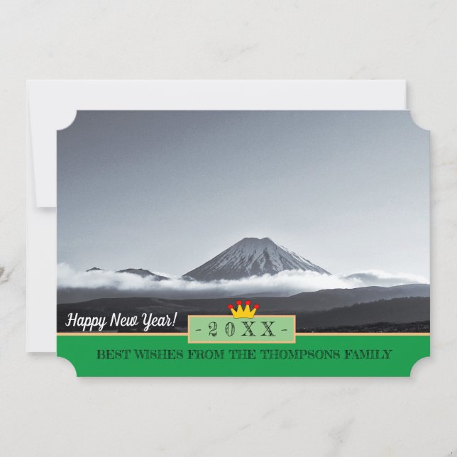 Tongariro, Volcan et Bonne Année ! Carte /20XX (Devant)