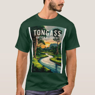 Tongass National Forest Watercolor Art TShirt