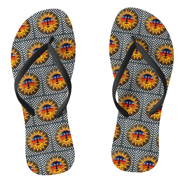 Tongs 095 - Boucles de tournesol Soleil (Semelle)
