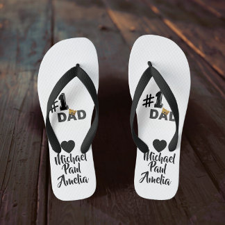Tongs #1 Dad Love Personalized Pair of Flip Flops