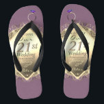 Tongs 21e anniversaire de Mariage en laiton et olite<br><div class="desc">J'ai conçu ces flipflops pour elle,  dédiés à leur 21e anniversaire de mariage avec un clin d'oeil aux dons traditionnels de pierre et laiton d'iolite pour marquer leur jalon dans ce design original et délicieux.</div>