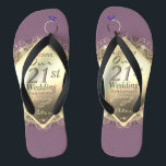 Tongs 21e anniversaire de Mariage en laiton et olite<br><div class="desc">J'ai conçu ces flipflops pour elle,  dédiés à leur 21e anniversaire de mariage avec un clin d'oeil aux dons traditionnels de pierre et laiton d'iolite pour marquer leur jalon dans ce design original et délicieux.</div>