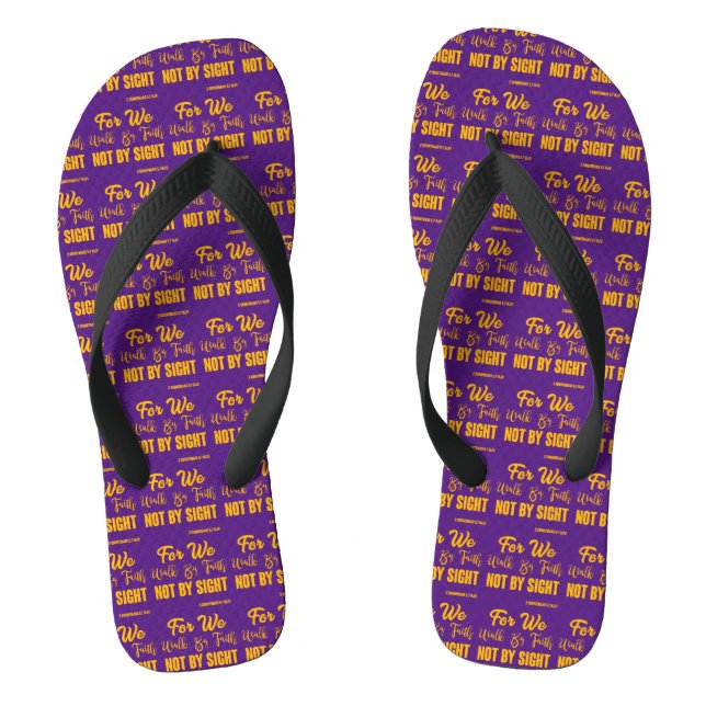 Tongs 2 Corinthiens 5:7 Bible Verse KJV Purple Unisex (Semelle)