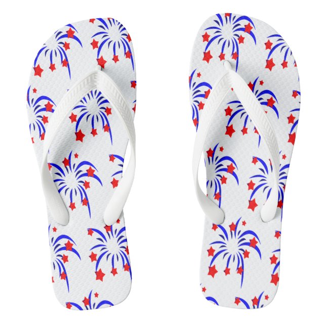 Tongs 4 juillet Feu d'artifice Flip Flops (Semelle)