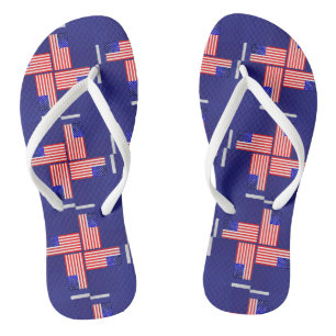 Tongs 4 juillet FLAG motif Flip Flops