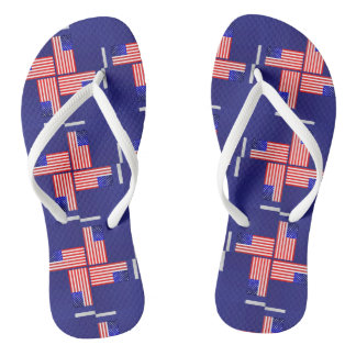 Tongs 4 juillet FLAG motif Flip Flops