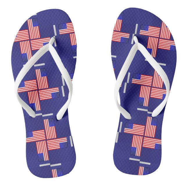 Tongs 4 juillet FLAG motif Flip Flops (Semelle)