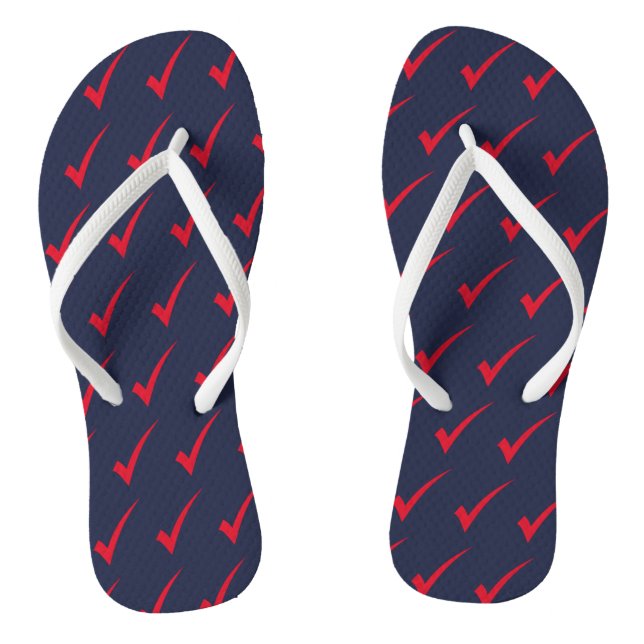 Tongs à motif de symbole de coche (Semelle)