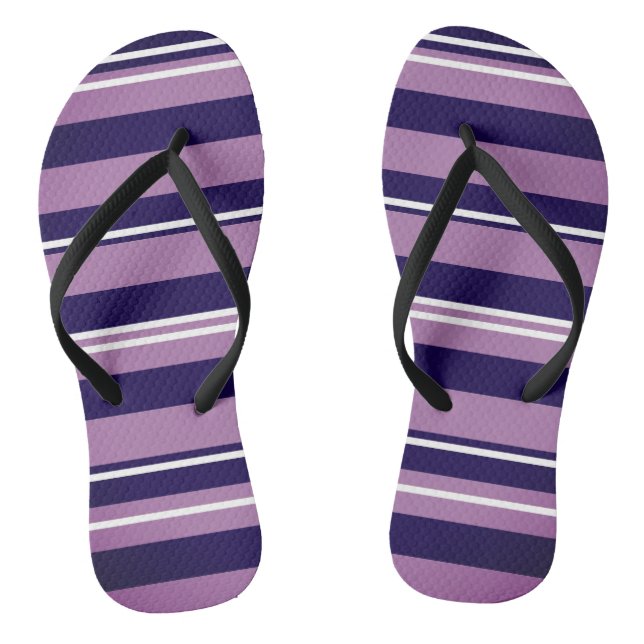 Tongs à rayures violettes (Semelle)