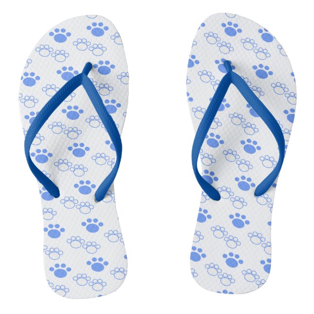 Tongs à semelles bleu clair et blanc avec patte (Semelle)