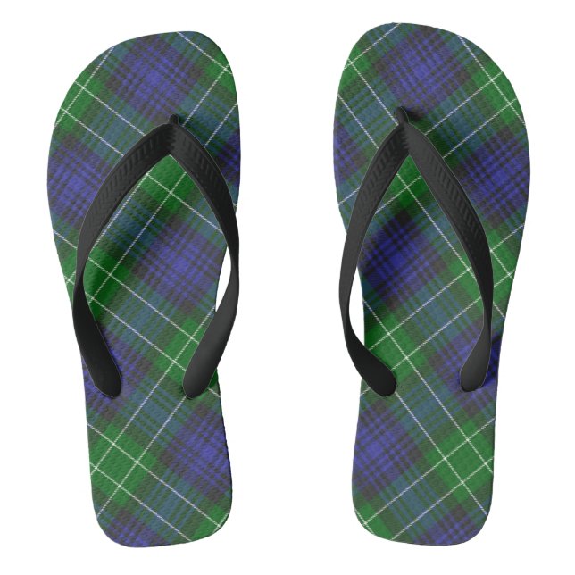 Tongs Abercrombie Blue Green Tartan Plaid Scottish (Semelle)
