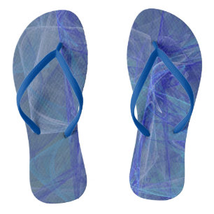 Tongs abstrait bleu et violet