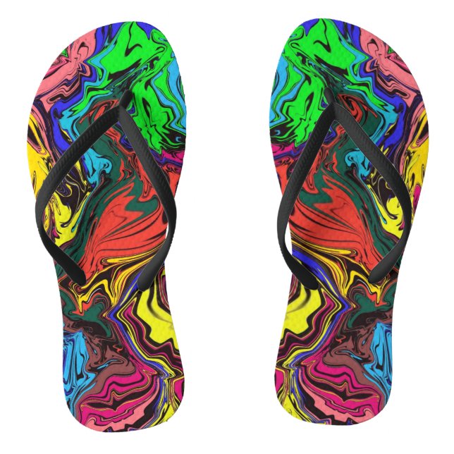 Tongs Abstrait Coloré Twirly / Poussé / (Semelle)