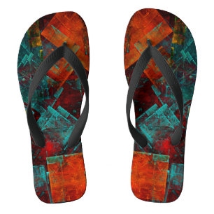 Tongs Abstrait Cool coloré moderne Motif artistique