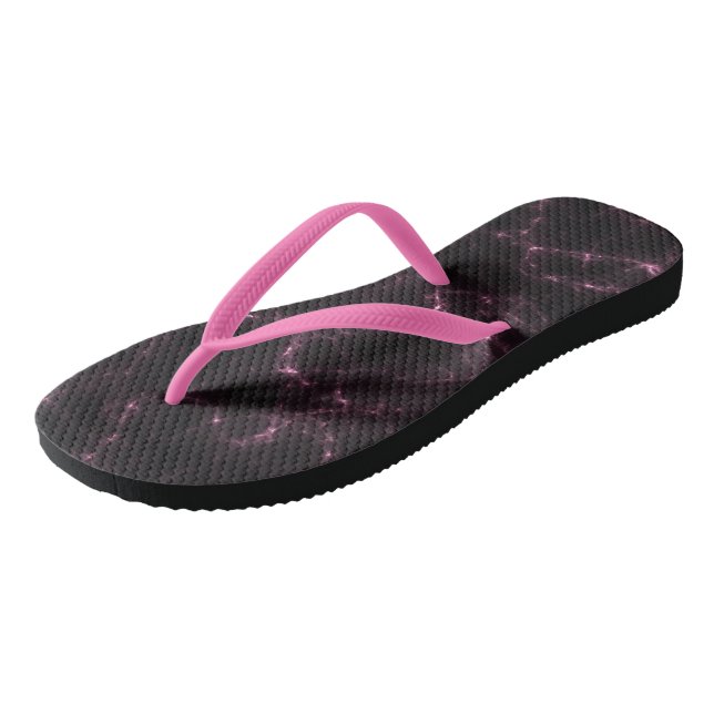 Tongs abstrait en marbre rose et noir (Incliné)