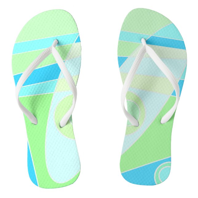 Tongs Abstrait surf Pastel Blue Green (Semelle)