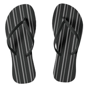 Tongs Abstraite ligne rayée moderne motif imprimé noir g