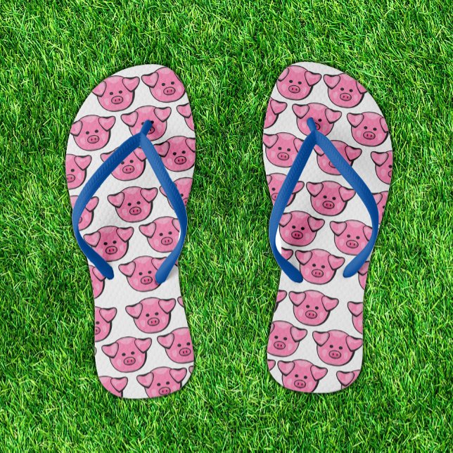 Tongs Adorable Parade Rose Piggy Cute Flip Flops (Créateur téléchargé)