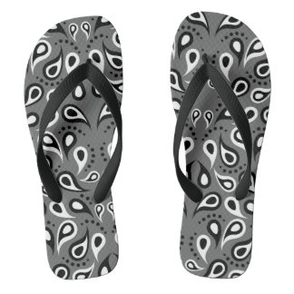 tongs adultes gris paisley