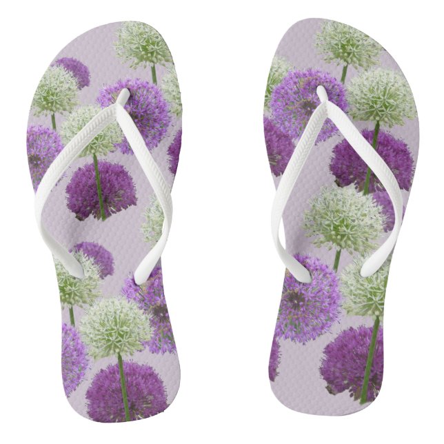 Tongs Allium Tournes blanches et violettes adultes (Semelle)