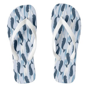 Tongs Allover Narwhal Imprimer Flip Flop