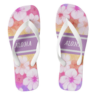 Tongs Aloha de fleur hawaïenne 01