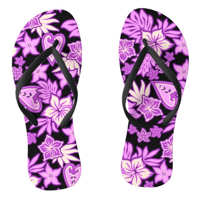 Tongs Aloha Heart Hawaiian Hibiscus Tropical (Semelle)
