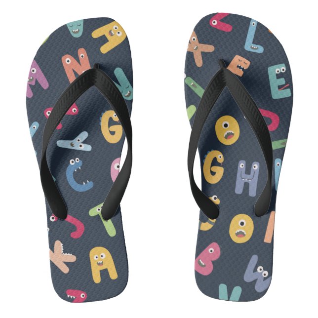 Tongs Alphabets de monstre mignon  (Semelle)