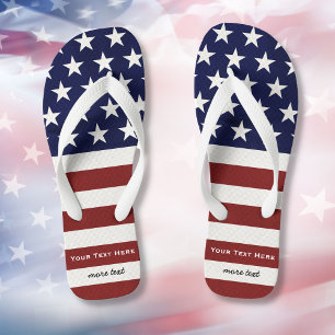 Tongs American USA Flag Patriotique Juillet 4