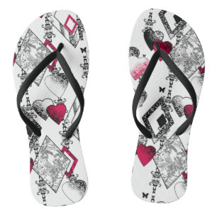 Tongs Amour, résille, patchwork