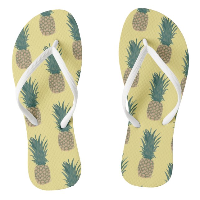 Tongs Ananas entier tropical peint peint FlipFlops (Semelle)