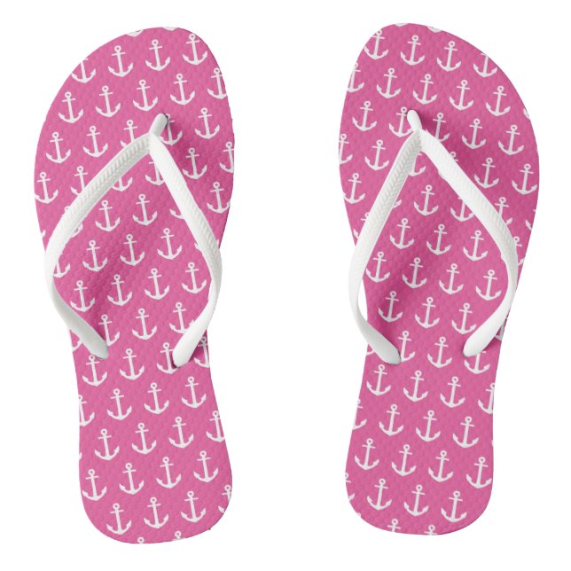 Tongs Ancres en sandales du rose | (Semelle)