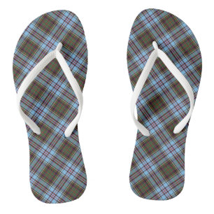 Tongs Anderson Tartan bleu clair Plaid