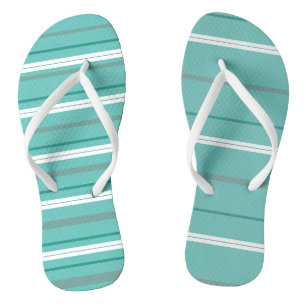 Tongs Aqua Green Stripes