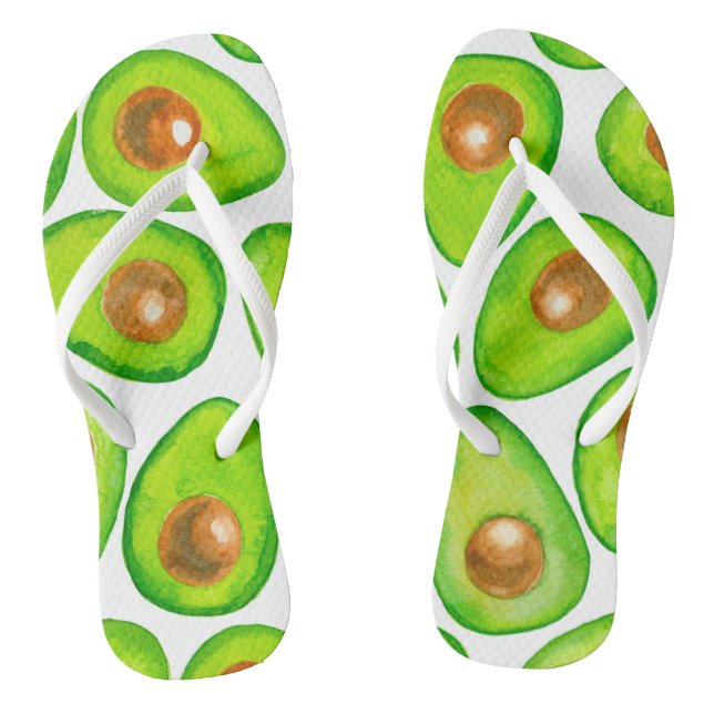 Tongs Aquarelle en tranches d'Avocado (Semelle)