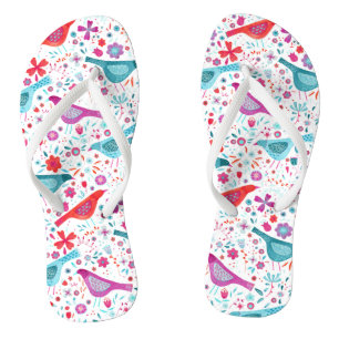 Tongs Aquarelle florale