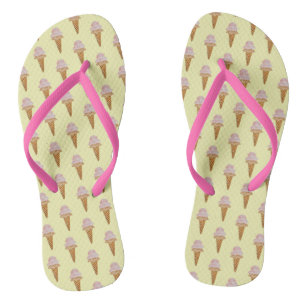 Tongs Aquarelle Ice Cream Flip Flops (jaune)