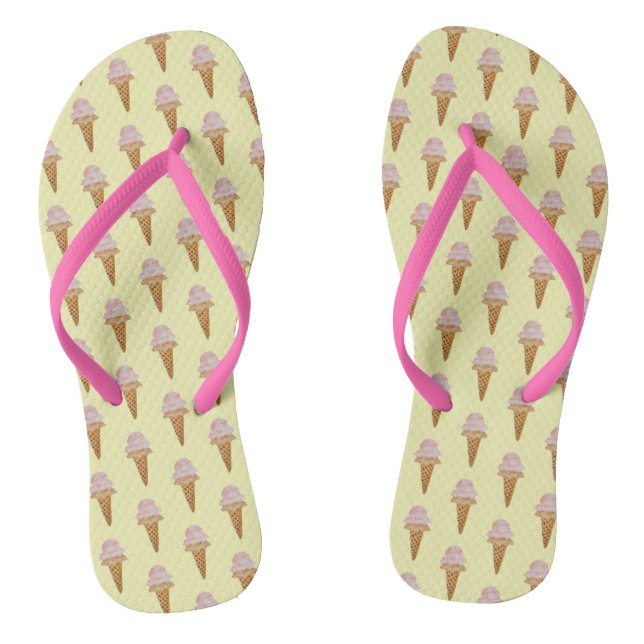 Tongs Aquarelle Ice Cream Flip Flops (jaune) (Semelle)
