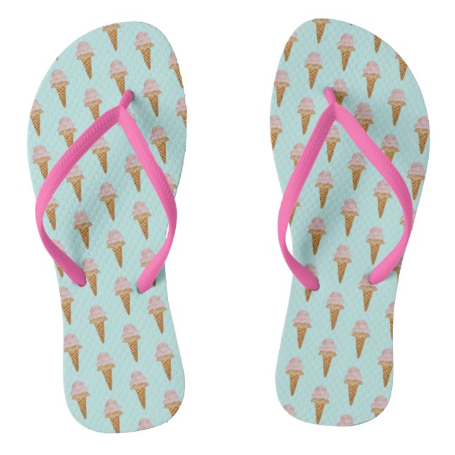 Tongs Aquarelle Ice Cream Flip Flops (turquoise) (Semelle)