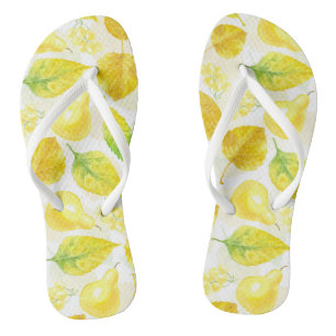 Tongs Aquarelle motif d'automne